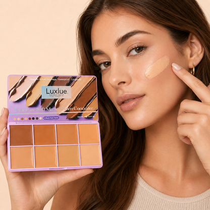 Luxlue Soft Matte Cream Concealer 8-Shade Fade Palette