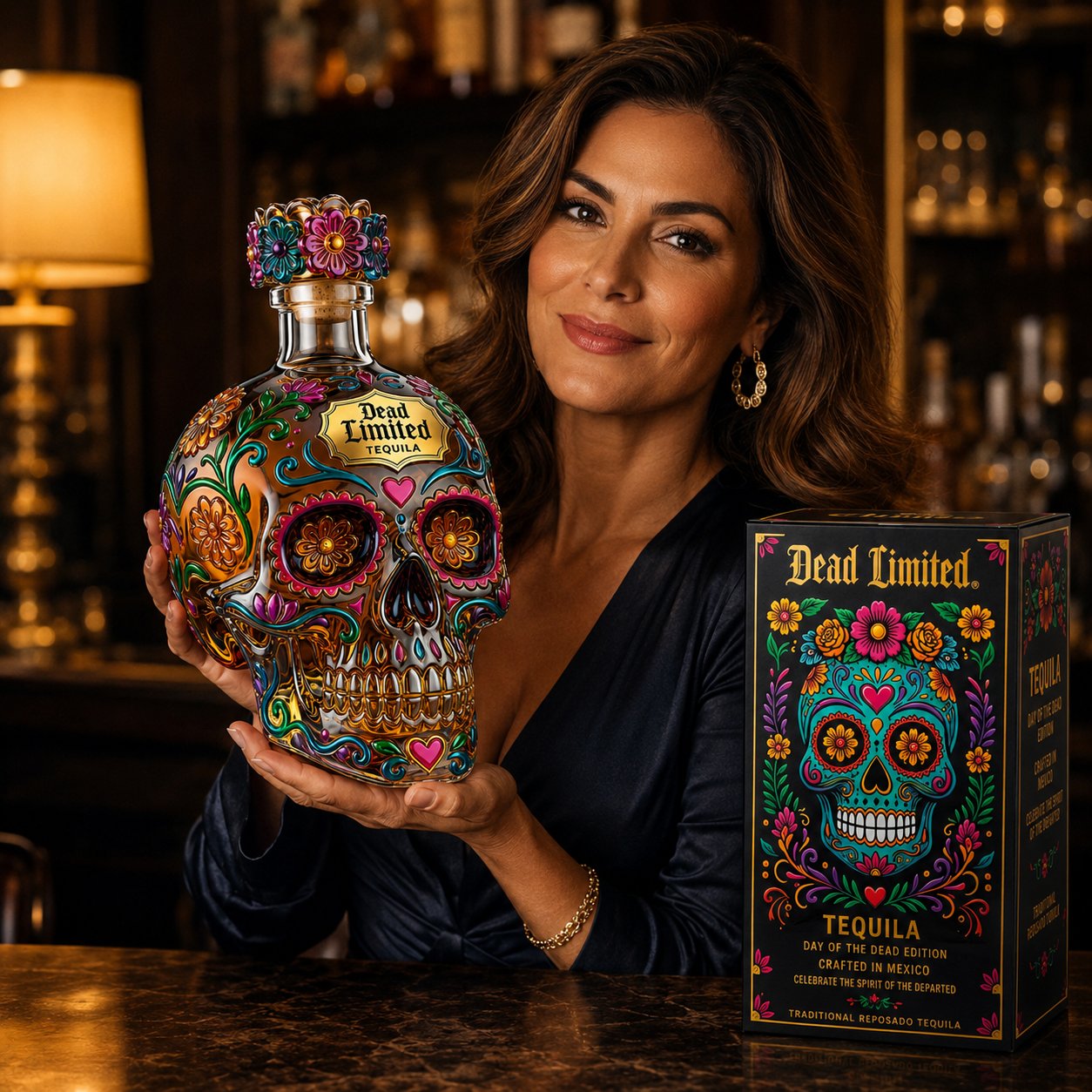 🔥49% off -🍷Limited edition Day of the Dead tequila bottle🎁