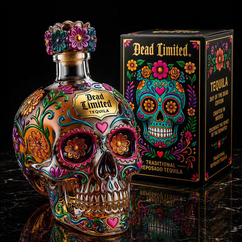 🔥49% off -🍷Limited edition Day of the Dead tequila bottle🎁